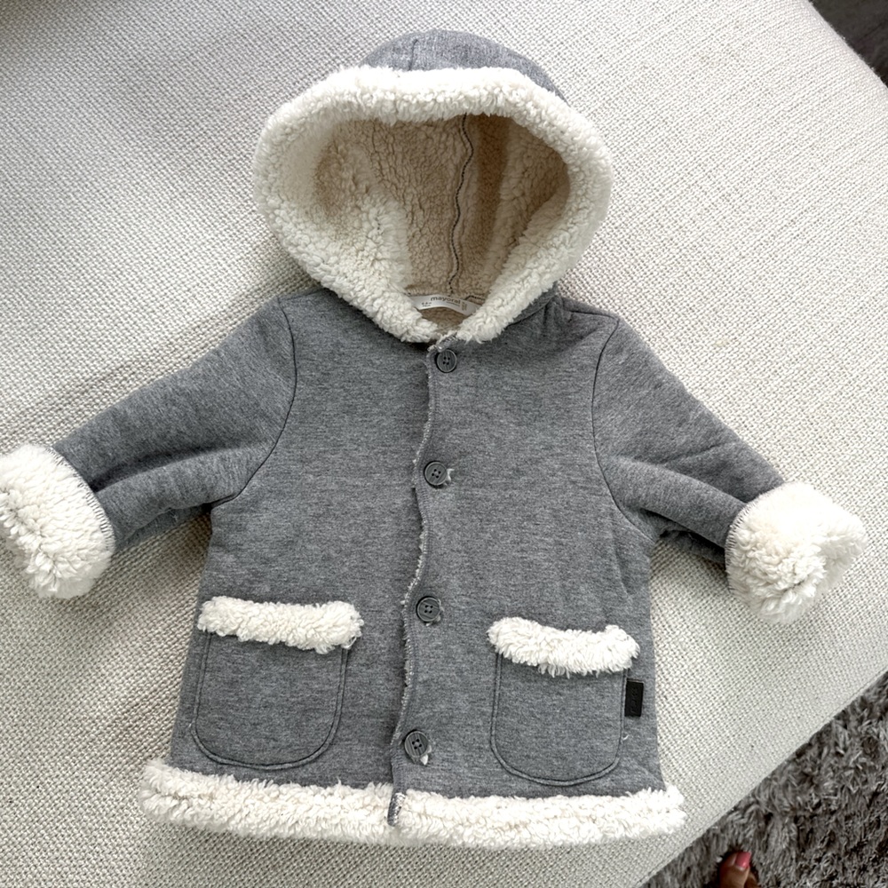 Mayoral 4-6 month jacket in Heather grey
